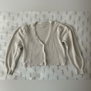 Aerie Women's Cream Cardigan Sweater